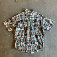 90's 90年代 ORVIS オービス patchwork s/s shirts パッチワーク半袖プルオーバーシャツ | Vintage.City 빈티지숍, 빈티지 코디 정보