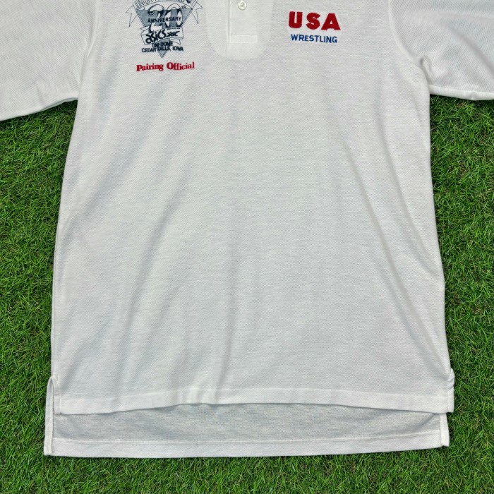 【Men's】80s Champion  USA WRESTLING  半袖 ポロシャツ / Made In USA Vintage ヴィンテージ 古着 チャンピオン  白 ホワイト | Vintage.City 古着屋、古着コーデ情報を発信
