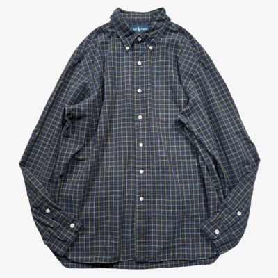 【Ralph Lauren】ビッグサイズ ボタンダウン ダークチェックシャツ | Vintage.City 古着屋、古着コーデ情報を発信