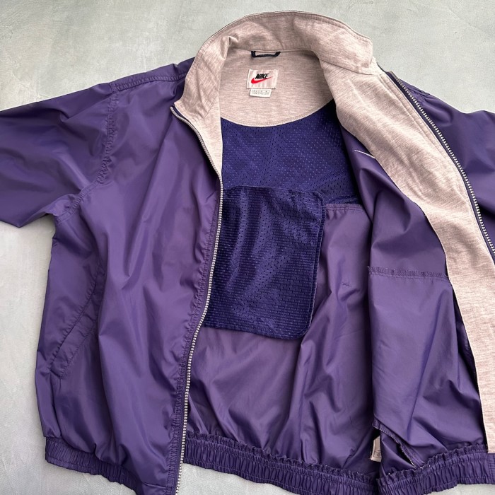 90s   nike   ナイキ　ナイロンジャケット  刺繍ロゴ　紫 | Vintage.City 빈티지숍, 빈티지 코디 정보