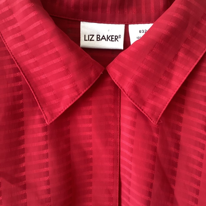 red sheer blouse | Vintage.City 빈티지숍, 빈티지 코디 정보