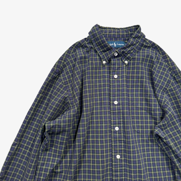 【Ralph Lauren】ビッグサイズ ボタンダウン ダークチェックシャツ | Vintage.City 빈티지숍, 빈티지 코디 정보