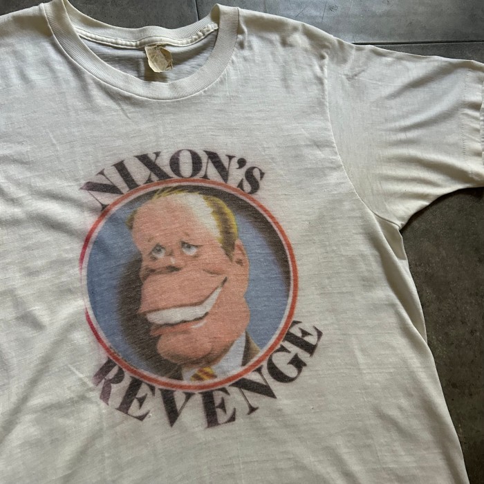 70s フルーツオブザルーム tシャツ USA製 ホワイト M ニクソン大統領 | Vintage.City 古着屋、古着コーデ情報を発信