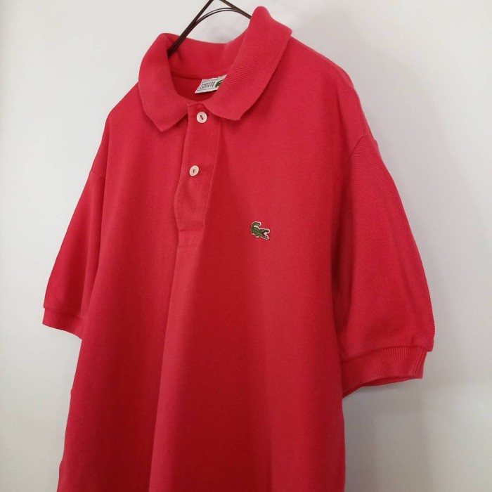 フレンチラコステ　ポロシャツ　半袖　フレラコ　刺繍ロゴ　シェルボタン　ピンク　M | Vintage.City 古着屋、古着コーデ情報を発信