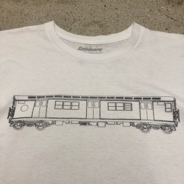 SUBWARE/Train print Tee/M/電車プリントT/Tシャツ/復刻/ホワイト/STASH/スタッシュ/サブウェア/グラフィックデザイナー/裏原/古着 | Vintage.City 古着屋、古着コーデ情報を発信