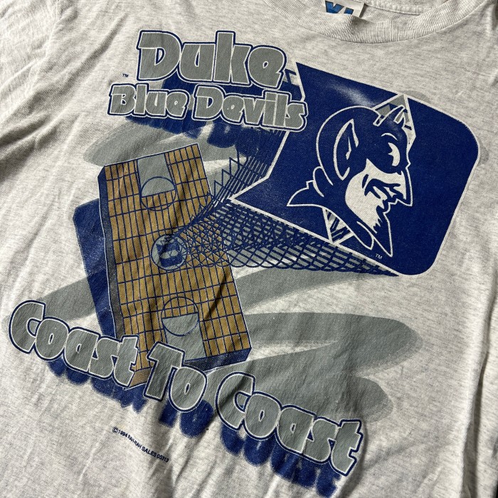 NCAA デューク大学 DUKE UNIVERSITY BLUE DEVILS Tシャツ 半袖 シングルステッチ アメリカ製 MADE IN USA 90S 90'S 杢グレー XL 10389 | Vintage.City 古着屋、古着コーデ情報を発信
