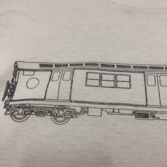 SUBWARE/Train print Tee/M/電車プリントT/Tシャツ/復刻/ホワイト/STASH/スタッシュ/サブウェア/グラフィックデザイナー/裏原/古着 | Vintage.City 빈티지숍, 빈티지 코디 정보