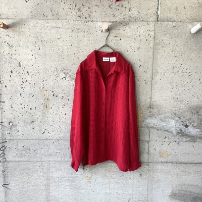 red sheer blouse | Vintage.City 빈티지숍, 빈티지 코디 정보
