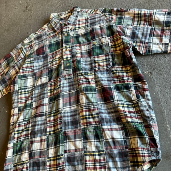 90's 90年代 ORVIS オービス patchwork s/s shirts パッチワーク半袖プルオーバーシャツ | Vintage.City 古着屋、古着コーデ情報を発信