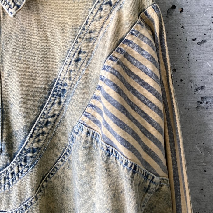 Piece-dyed denim shirt | Vintage.City 빈티지숍, 빈티지 코디 정보