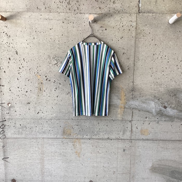 striped v-neck t-shirt | Vintage.City 古着屋、古着コーデ情報を発信
