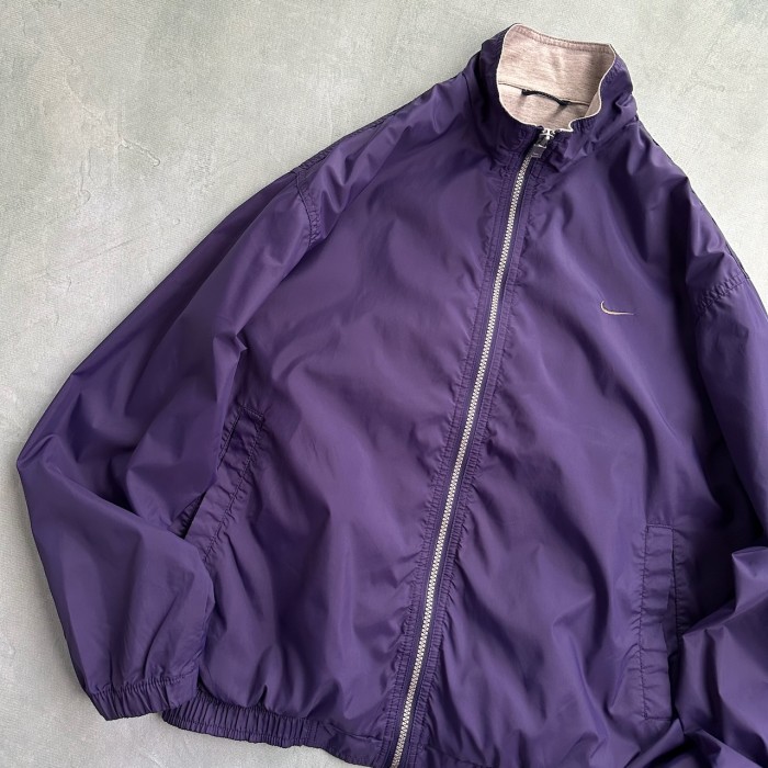 90s   nike   ナイキ　ナイロンジャケット  刺繍ロゴ　紫 | Vintage.City 古着屋、古着コーデ情報を発信