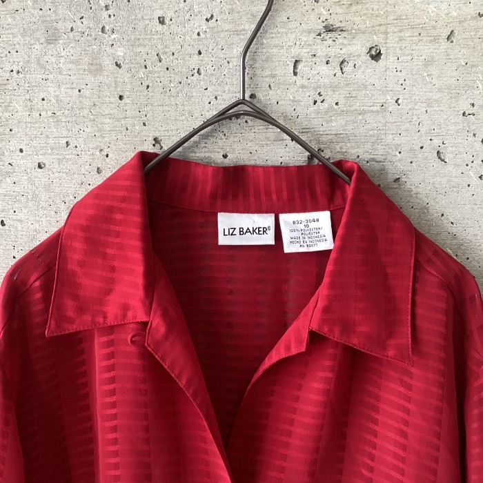 red sheer blouse | Vintage.City 古着屋、古着コーデ情報を発信