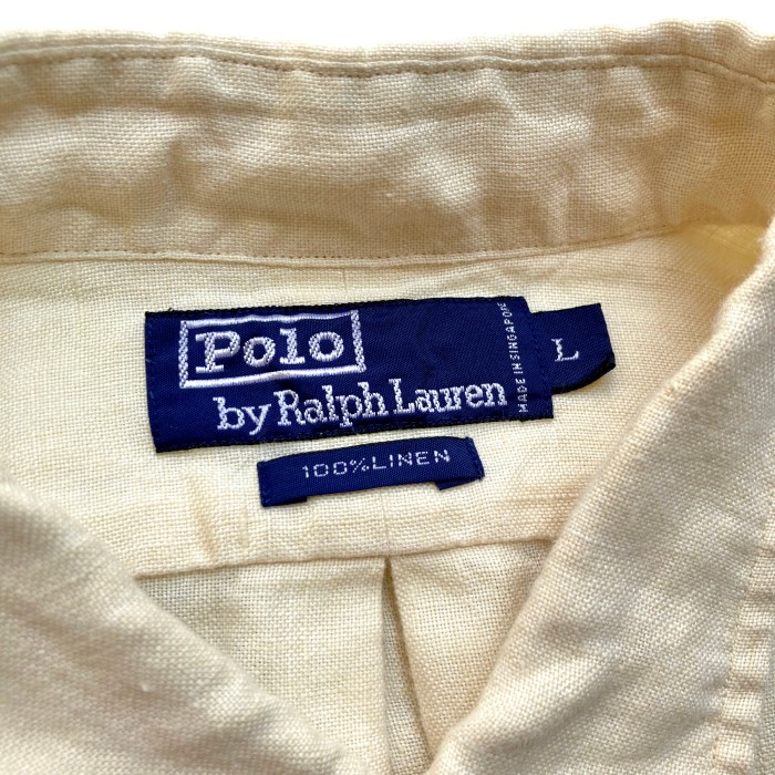 “Polo by Ralph Lauren” Linen L/S Shirt | Vintage.City 古着屋、古着コーデ情報を発信