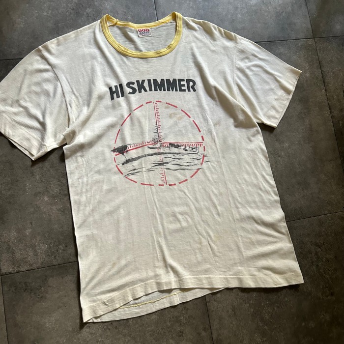 70s 999brand リンガーtシャツ USA製 ホワイト×イエロー | Vintage.City 빈티지숍, 빈티지 코디 정보