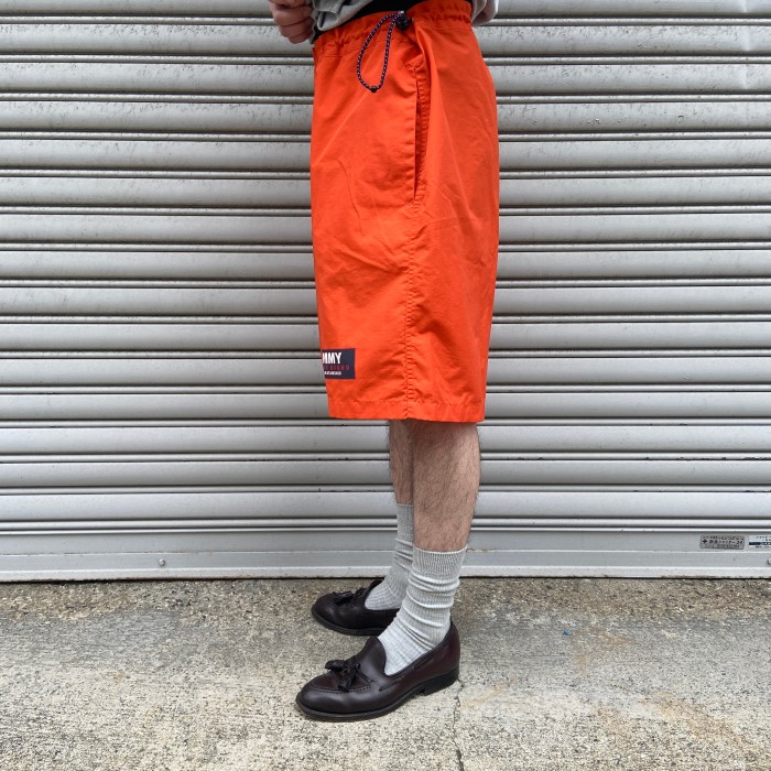 TOMMY JEANS トミーヒルフィガー ナイロンショートパンツ オレンジ L | Vintage.City 古着屋、古着コーデ情報を発信