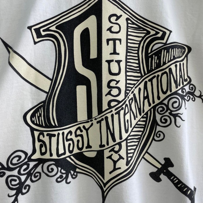 STUSSY メキシコ製 big logo back print T-shirt size XL 配送C ステューシー　バックプリントTシャツ　剣城 | Vintage.City 빈티지숍, 빈티지 코디 정보