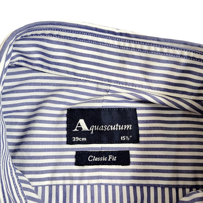 Aquascutum / Striped Cotton Dress Shirt | Vintage.City 古着屋、古着コーデ情報を発信