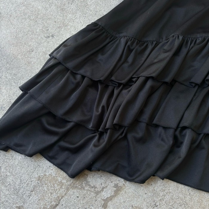 アシンメトリースカート 黒 ブラック フリル | Vintage.City 古着屋、古着コーデ情報を発信