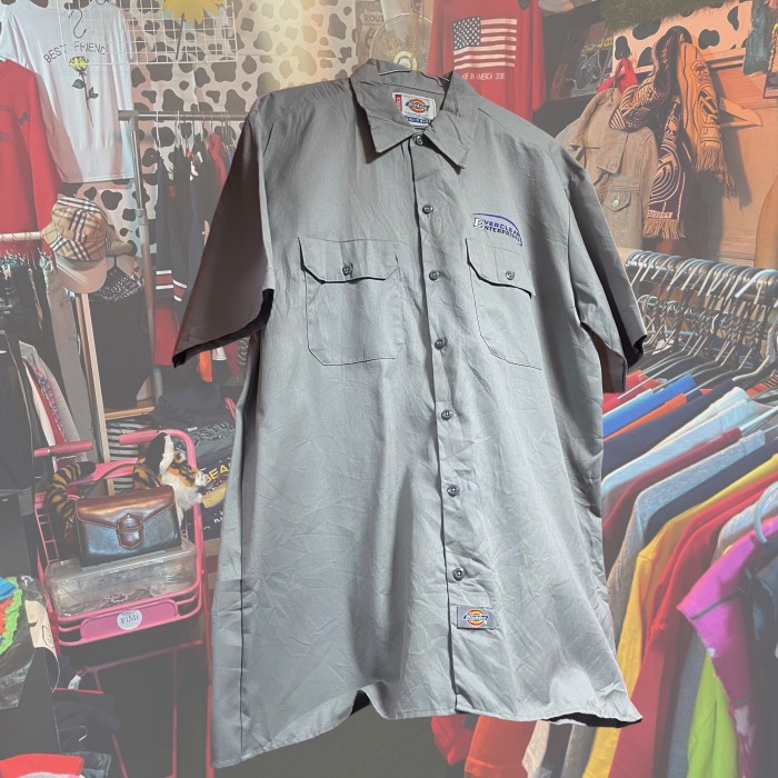 ディッキーズ　オーバーサイズ　シャツ　ワークシャツ　刺繍 | Vintage.City 古着屋、古着コーデ情報を発信