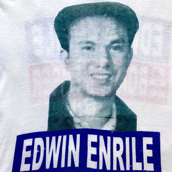 80’s “EDWIN ENRILE” Photo Print Tee | Vintage.City 빈티지숍, 빈티지 코디 정보