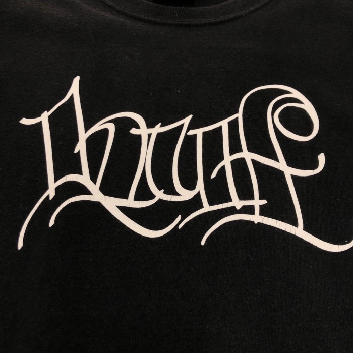 HUF × ERIC HAZE/Logo print Tee/L/ロゴプリントT/Tシャツ/ブラック/エリックヘイズコラボ/ハフ/ストリート/古着/中古 | Vintage.City 빈티지숍, 빈티지 코디 정보