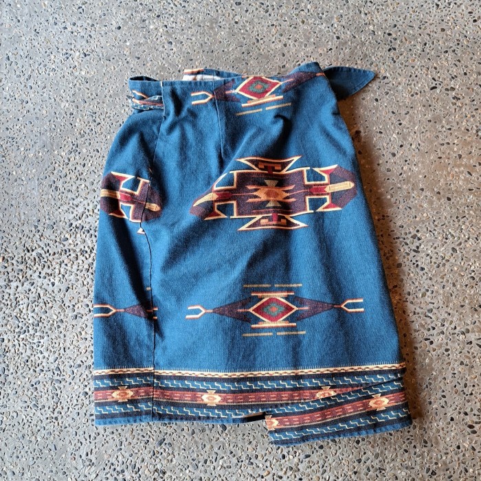 アメリカ製 オルテガ柄巻きスカート used [305040] | Vintage.City 古着屋、古着コーデ情報を発信