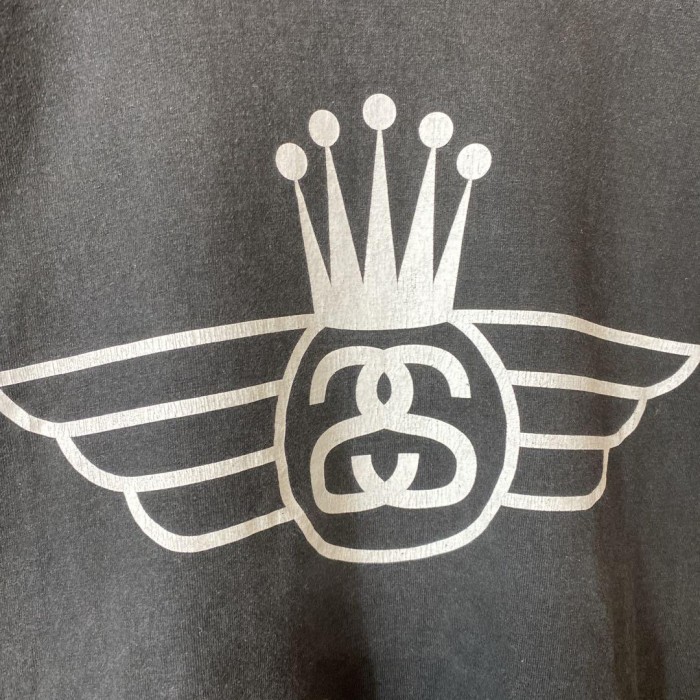 STUSSY 00s crown logo long sleeve T-shirt size L 配送A ステューシー　クラウンロゴ　両面プリントTシャツ　ストリート | Vintage.City 빈티지숍, 빈티지 코디 정보