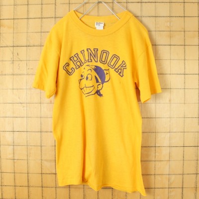 70s 80s USA製 Moorewear CHINOOK インディアン プリント 半袖 Tシャツ イエロー メンズXS相当 アメリカ古着 | Vintage.City 古着屋、古着コーデ情報を発信
