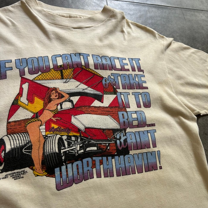 80s アリゾナスポーツ tシャツ USA製 ベージュ グッドプリント | Vintage.City 빈티지숍, 빈티지 코디 정보