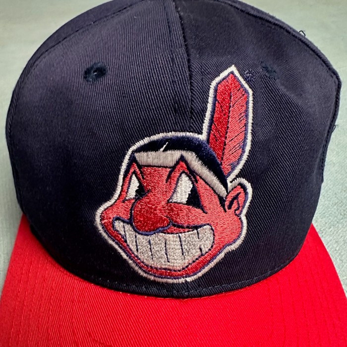 MLB　インディアンス　フリーサイズ　キャップ　帽子　ネイビー　レッド | Vintage.City 빈티지숍, 빈티지 코디 정보