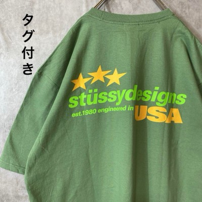 タグ付き STUSSY USA design back print T-shirt size XL 配送A ステューシー　バックプリントTシャツ　オーサーサイズ | Vintage.City 빈티지숍, 빈티지 코디 정보