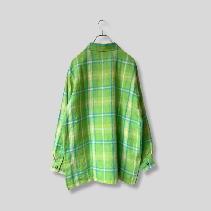 Linen plaid shirt リネン チェックシャツ | Vintage.City 빈티지숍, 빈티지 코디 정보