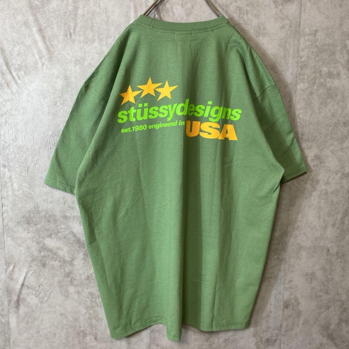タグ付き STUSSY USA design back print T-shirt size XL 配送A ステューシー　バックプリントTシャツ　オーサーサイズ | Vintage.City 古着屋、古着コーデ情報を発信