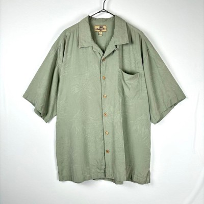 古着 90s 開襟シャツ アロハシャツ 半袖 シルクシャツ ライトグリーン L | Vintage.City 古着屋、古着コーデ情報を発信