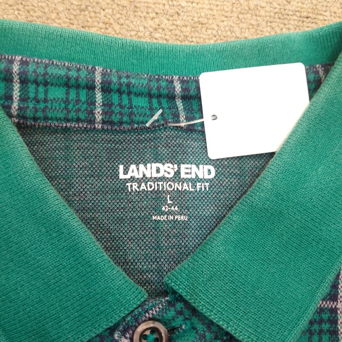 LANDS’END check design polo shirt | Vintage.City 古着屋、古着コーデ情報を発信