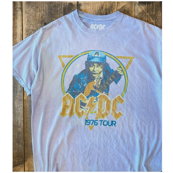 ACDC コピーライト オフィシャル バンドt 1976 ツアーTシャツ XL | Vintage.City 빈티지숍, 빈티지 코디 정보