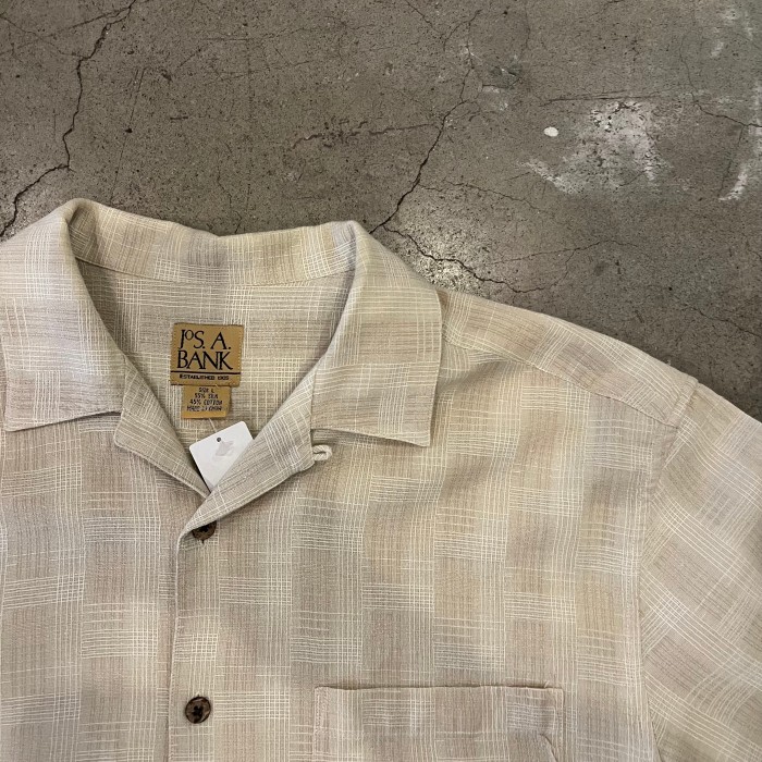 JOS.A.BANK open collar silk shirt | Vintage.City 古着屋、古着コーデ情報を発信