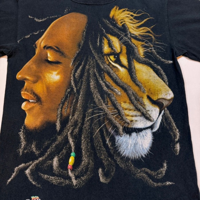 00s Bob Marley T-shirt Tシャツ レゲエ ボブマーリー ロックT バンドTシャツ ボブマーリー ライオン 大判 プリント ブラック 黒 S | Vintage.City 古着屋、古着コーデ情報を発信