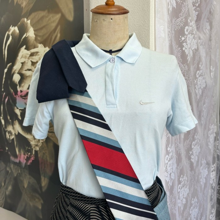 クロップド丈 ポロシャツ 水色 半袖 | Vintage.City 古着屋、古着コーデ情報を発信