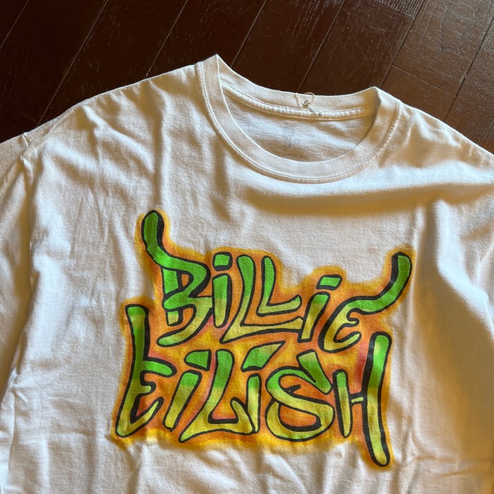 10's Bille Eilish Graffiti Logo T-shirt ビリーアイリッシュ グラフィティ Tシャツ L | Vintage.City 빈티지숍, 빈티지 코디 정보