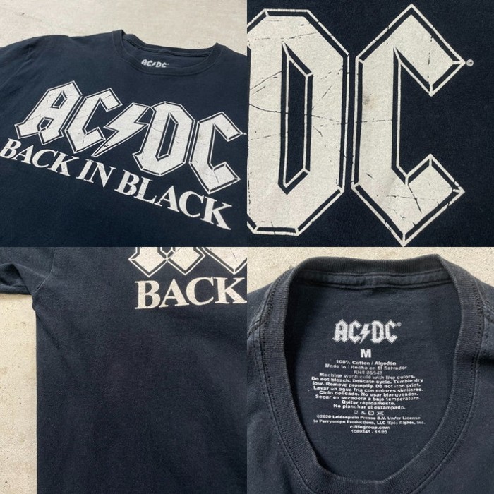 AC/DC BACK IN BLACK バンドTシャツ バンT メンズM | Vintage.City 古着屋、古着コーデ情報を発信