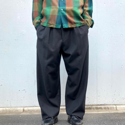 80-90’s “GIORGIO ARMANI” 2tuck Wide Slacks Made in Italy | Vintage.City Vintage Shops, Vintage Fashion Trends