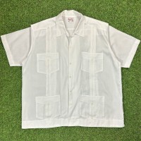 【Men's】80-90s ホワイト 半袖 キューバシャツ/ Made in MEXICO Vintage ヴィンテージ 古着 シャツ 白 | Vintage.City 빈티지숍, 빈티지 코디 정보