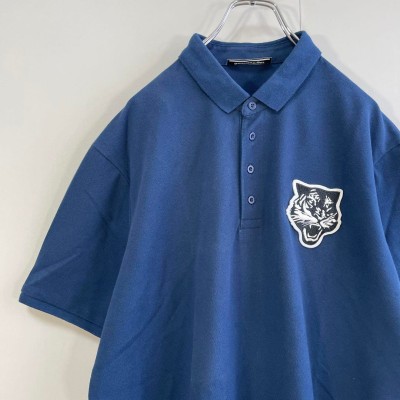Onitsuka Tiger patch logo polo shirt size 2XL 配送C オニツカタイガー　ワッペンロゴポロシャツ　オーバーサイズ | Vintage.City 빈티지숍, 빈티지 코디 정보