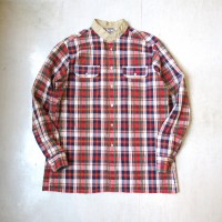90S CSM バンドカラー チェックシャツ【L】 | Vintage.City 빈티지숍, 빈티지 코디 정보
