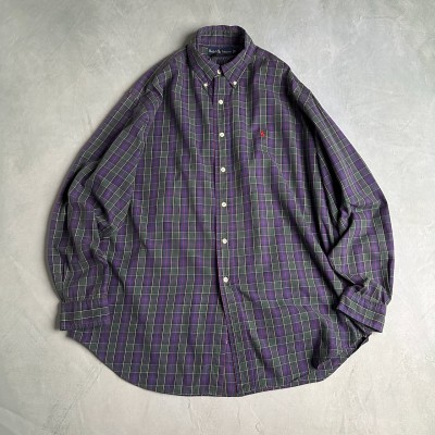 90s　Ralph Lauren　BLAKE　ラルフローレン　ブラックウォッチ　チェックシャツ　長袖シャツ | Vintage.City 빈티지숍, 빈티지 코디 정보