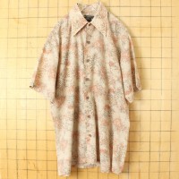 70s 80s USA JCPenney 半袖 総柄 ボックス シャツ ベージュ メンズM アメリカ古着 | Vintage.City 古着屋、古着コーデ情報を発信