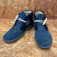 Clarks × GLOVERALL Duffle Desert Boots UK8.5 ネイビー クラークス グローバーオール ダッフルデザートブーツ スウェード 靴 メンズ MEN'S ユーズド USED 古着 | Vintage.City 古着屋、古着コーデ情報を発信