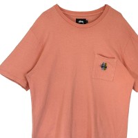 stussy ステューシー Tシャツ L 刺繍ロゴ ワンポイントロゴ ポケット | Vintage.City 古着屋、古着コーデ情報を発信